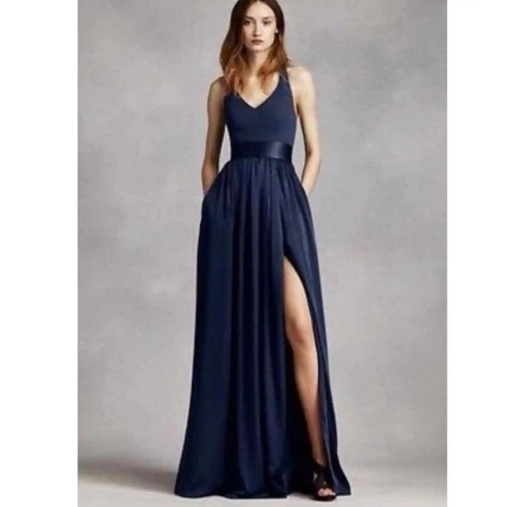 White by Vera Wang Navy Blue Gown